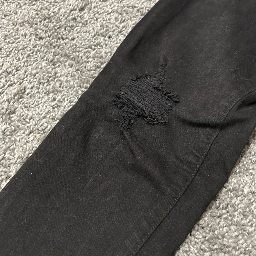 AEO super stretch x black distressed leggings | 2 - Picture 4 of 8
